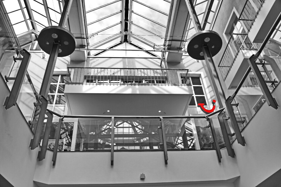 Black and white architecture glass