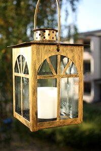 Golden candle atmosphere
