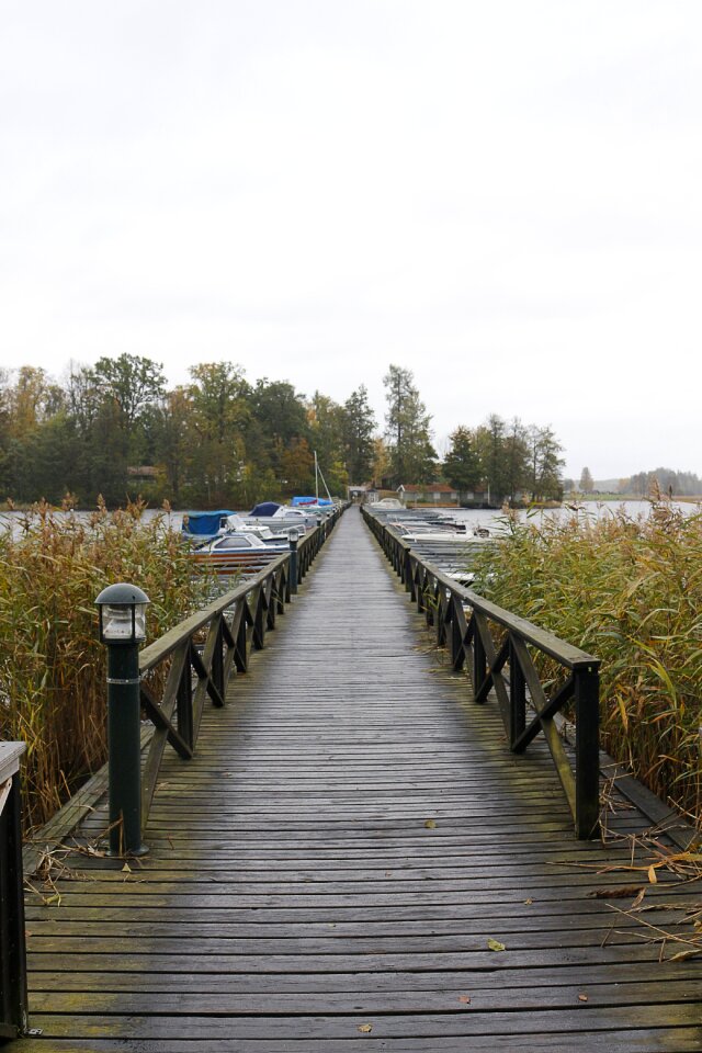 Wooden bridge boards bridge