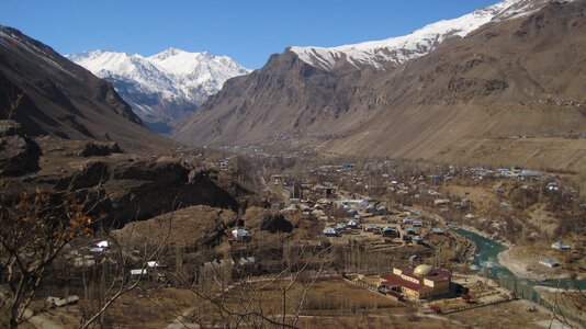 Pamir mountains snow photo