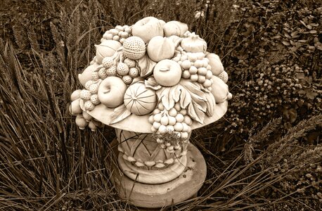 Stone fruit ornament garden ornament