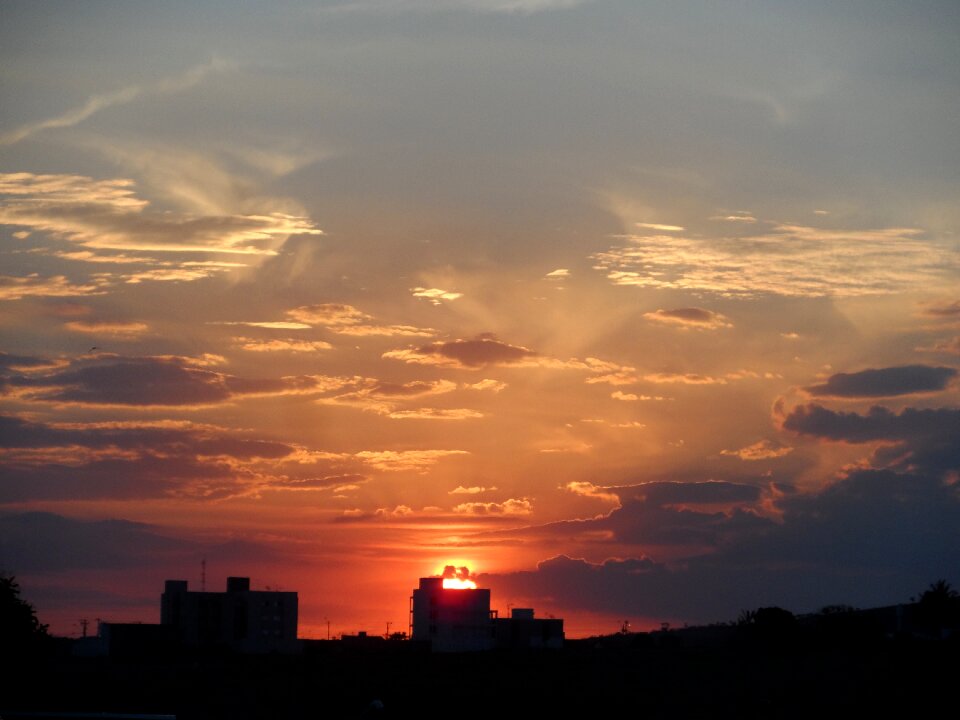 End of afternoon sunset landscape