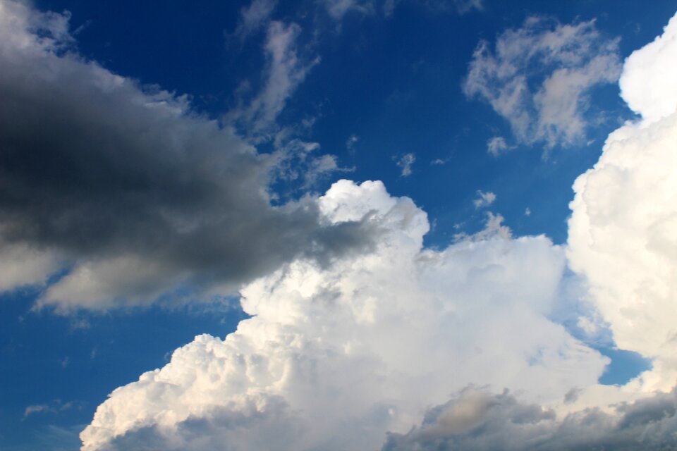 White clouds bright white