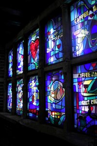 Glass window colorful stained glass