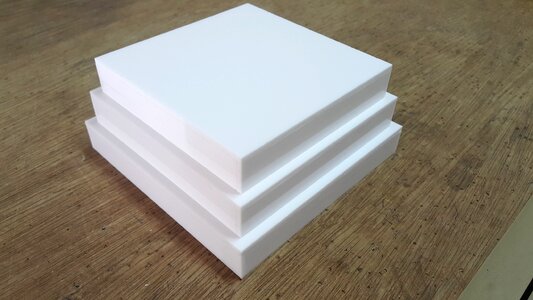Acrylic white stepped