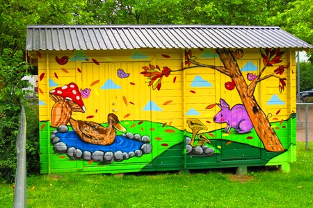 Graffiti street culture facade