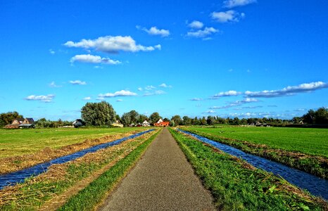 Field perspective converging lines photo