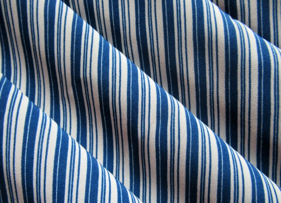 Textile striped folds
