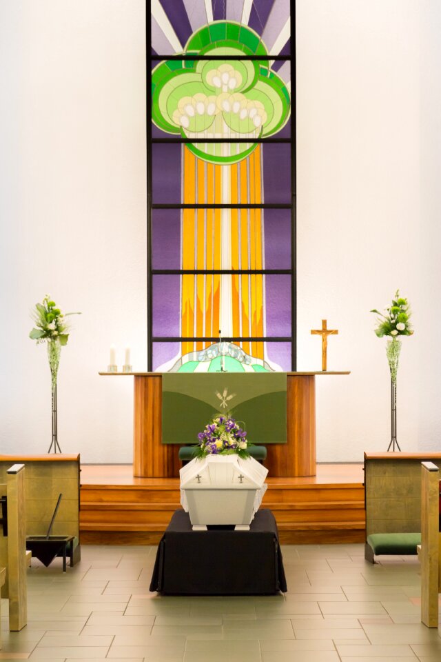 Funeral church the priest
