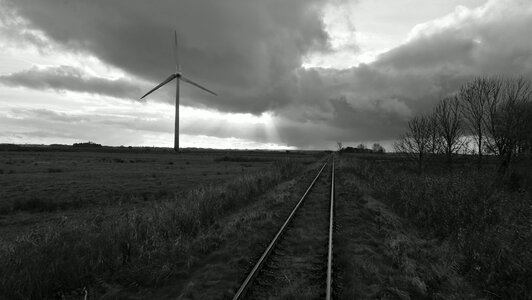 Sky clouds black and white photo