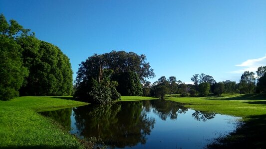 Blue pond
