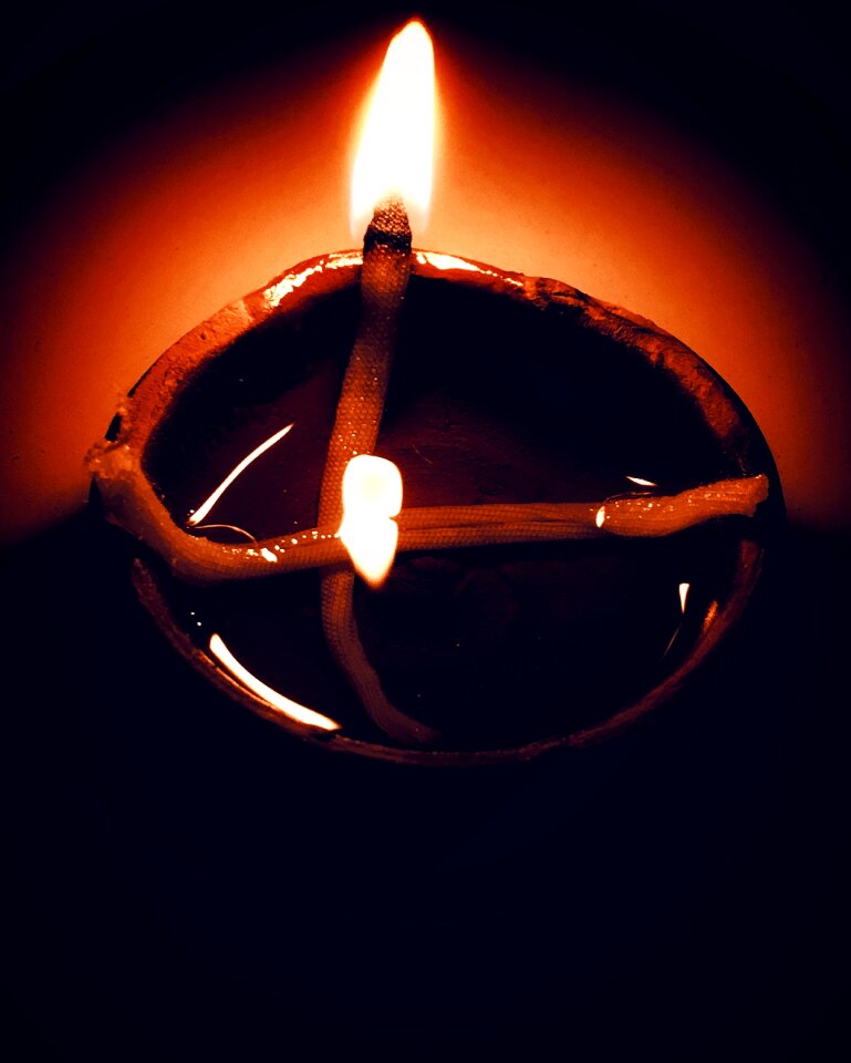Diwali diya black hope