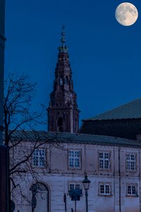 Copenhagen night photography the full moon