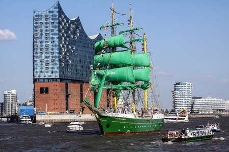 Square sails historically seafaring photo