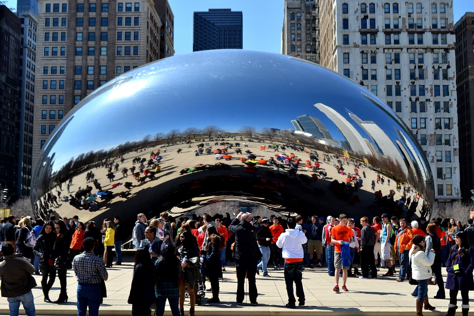 Metallic reflexion buildings photo