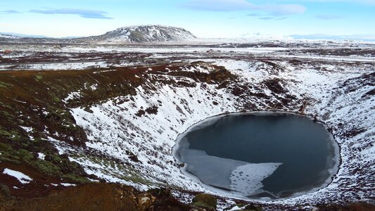 Kerid crater volcanic crater photo