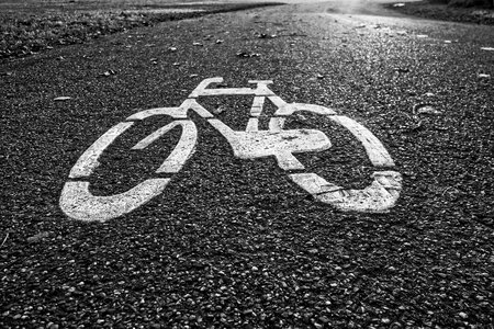 Traffic sign bike cycle photo