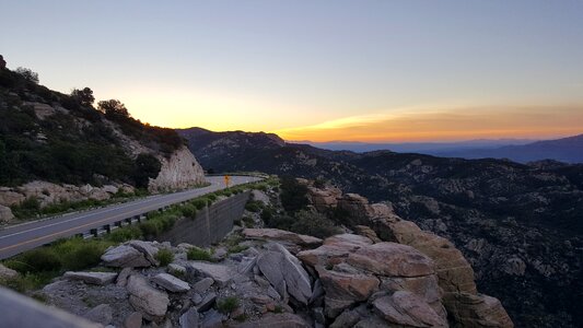 Mountain blue road
