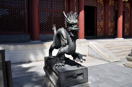 China temple dragons
