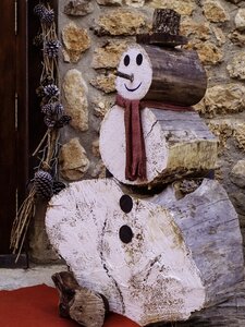 Christmas wood wood doll photo