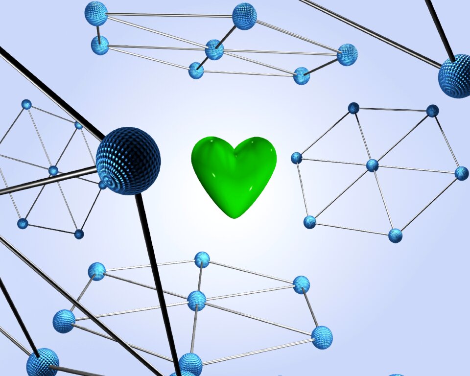 Abstract love care