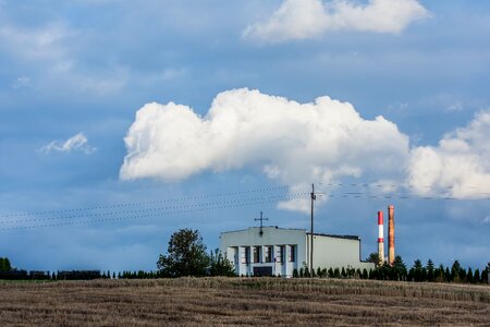 Chimneys sky blue