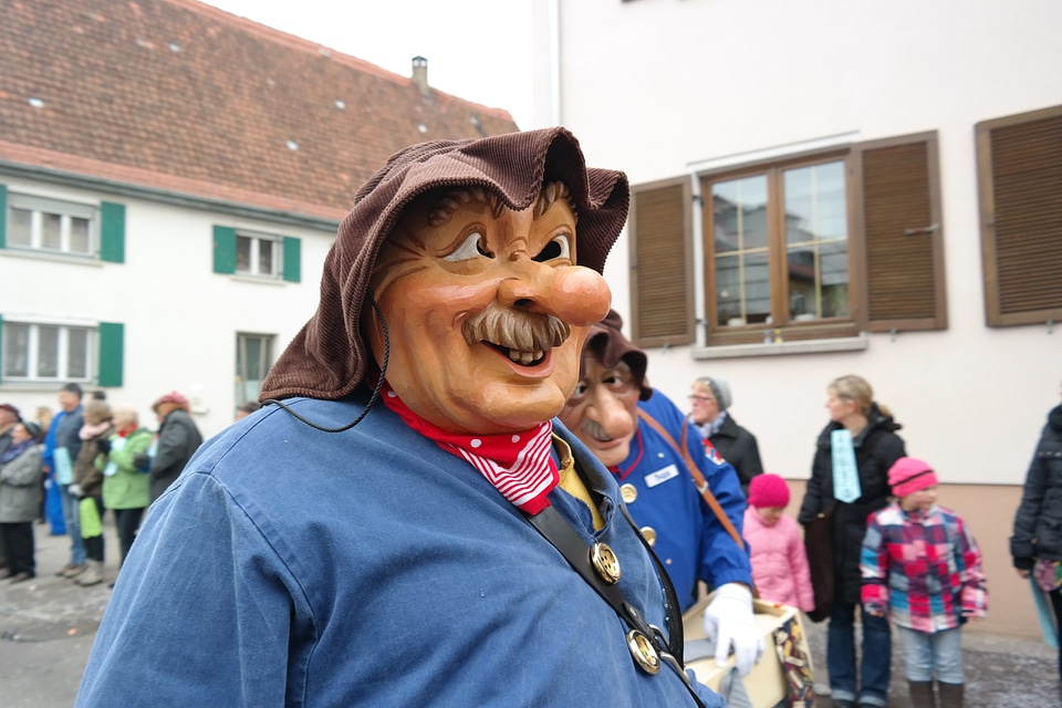 Panel masks street carnival