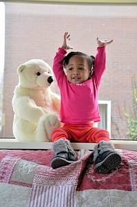 Kids playing teddy bear