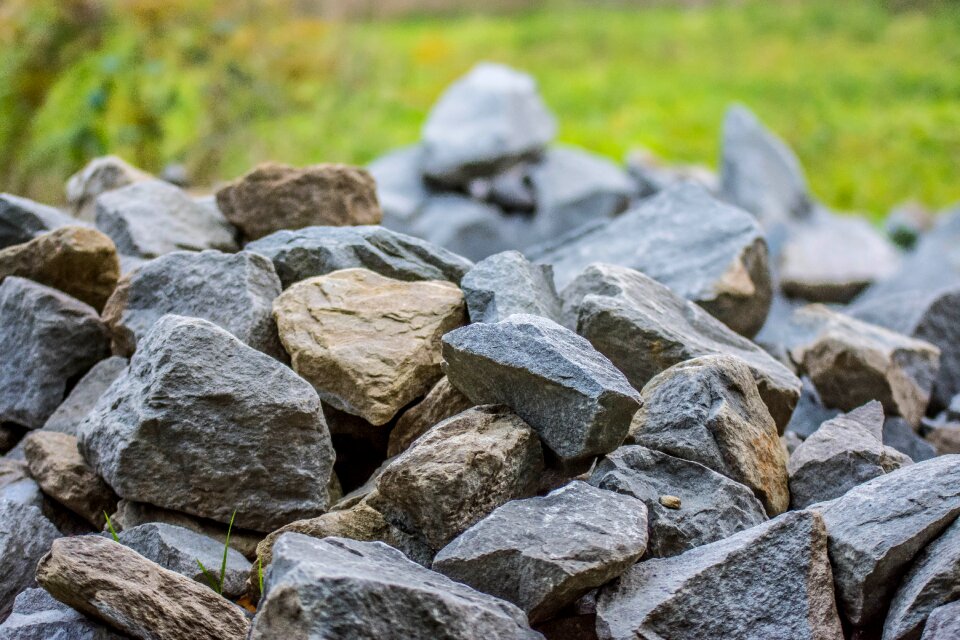 Mountain clear stones heap