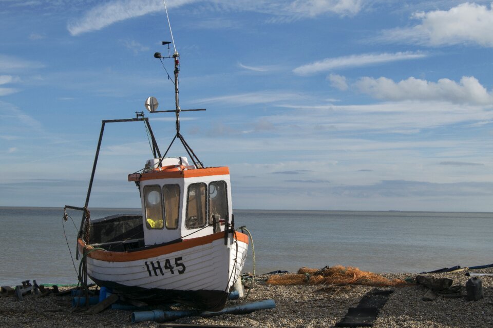 Coast fishing fishing boat
