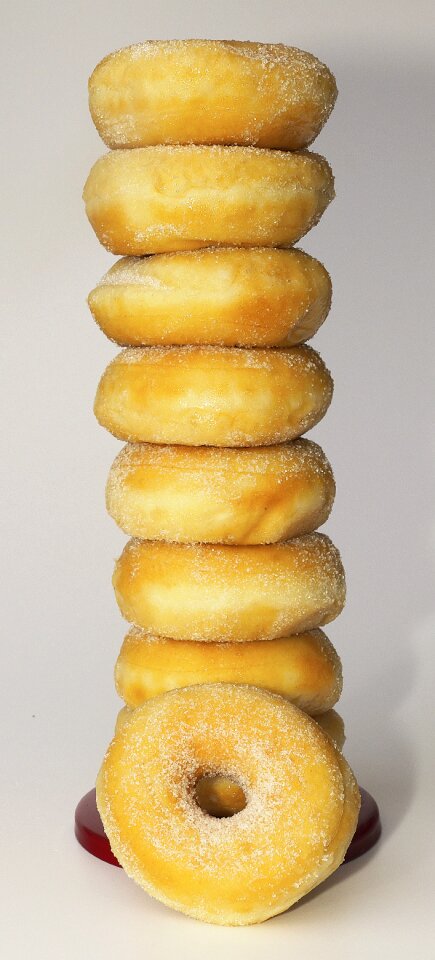 One above the other pastries baked