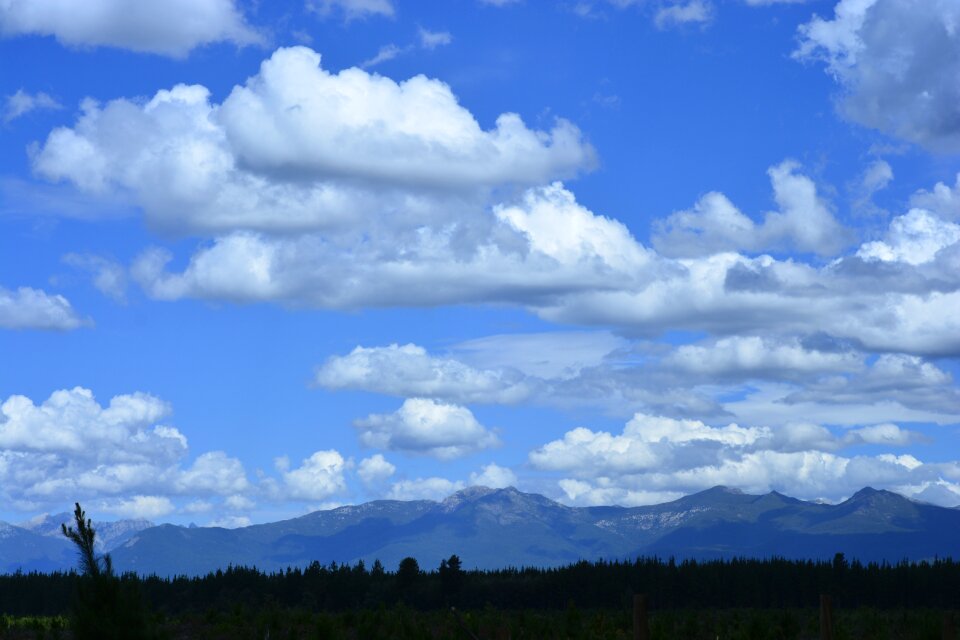 Blue landscape clouds