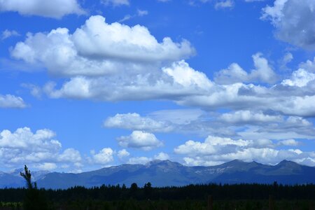 Blue landscape clouds photo