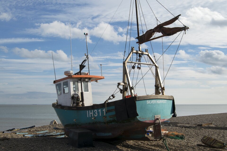 Sky fishing fishing boat