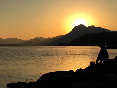Fisherman dawn photo