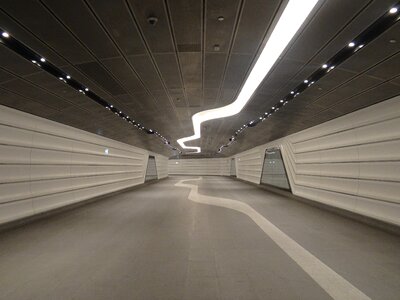 Pedestrian tunnel wynyard walk sydney photo