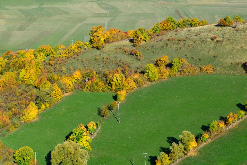 Green meadows hills