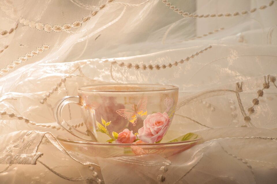 Curtain tulle morning