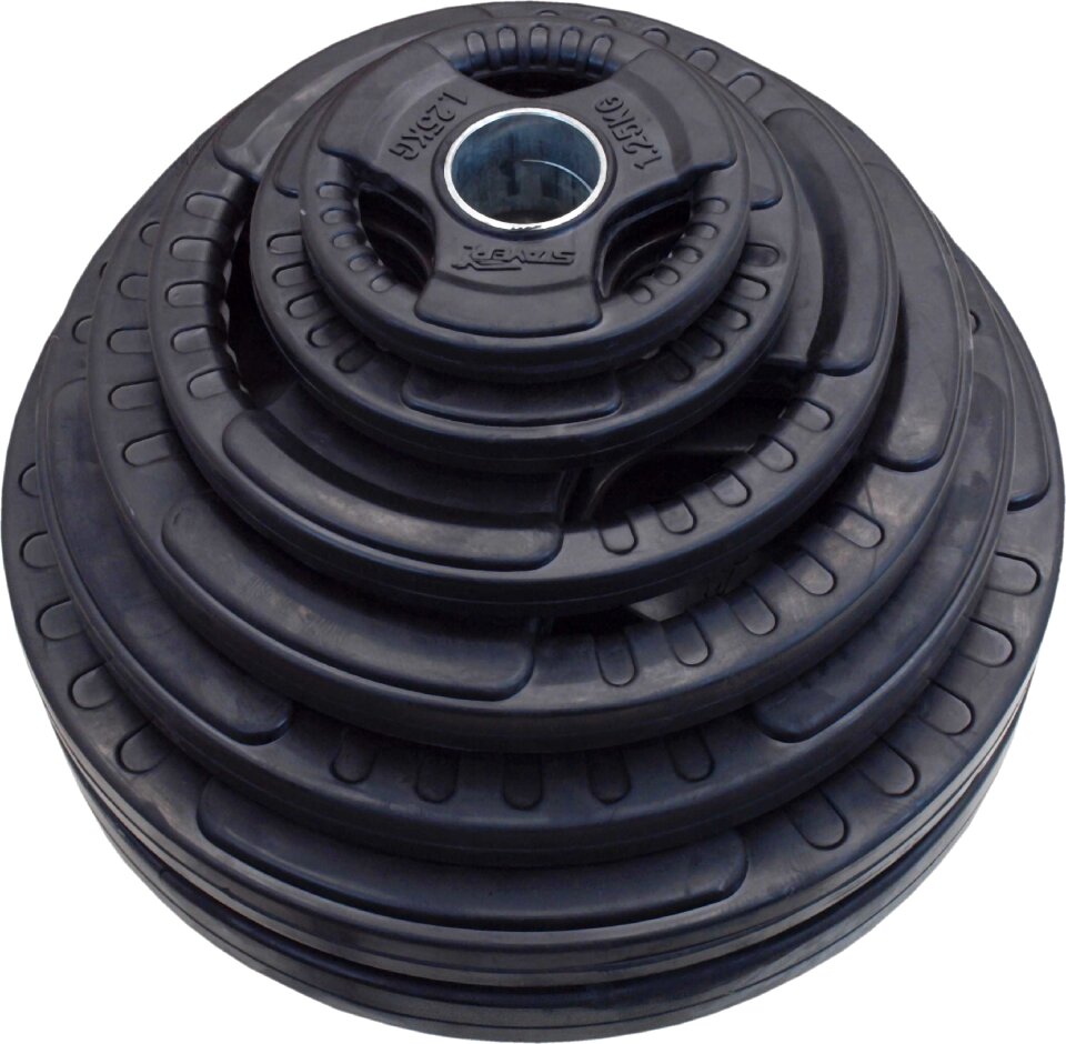 Sports equipment plates for exercise load olympic