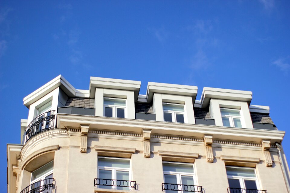 Building facade belgium sky photo