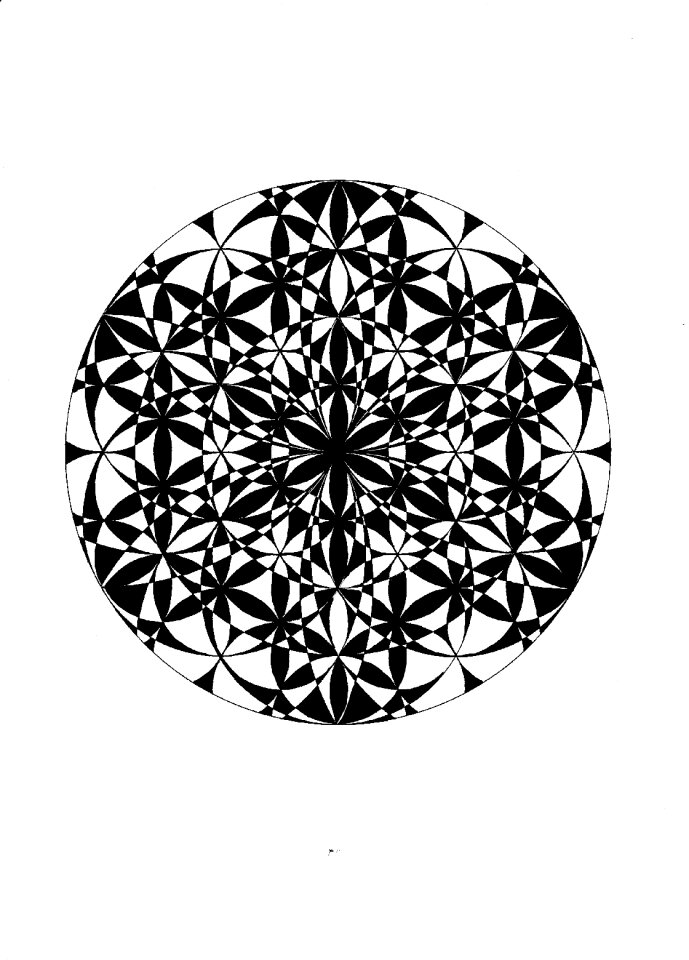 Hand sacred geometry art