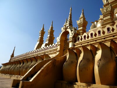 Gold temple complex asia photo