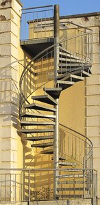 Steel stairs steel spiral staircase metal construction photo