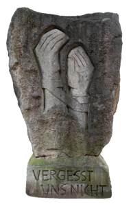 Saying sculpture religious