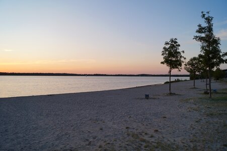 Lake setting sun germany photo