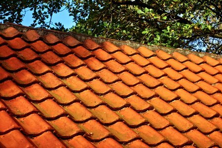 Roofing red roof tiles barn photo