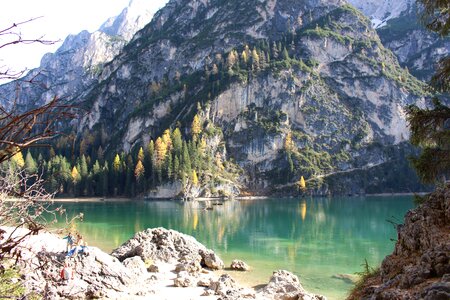 South tyrol lake bergsee photo