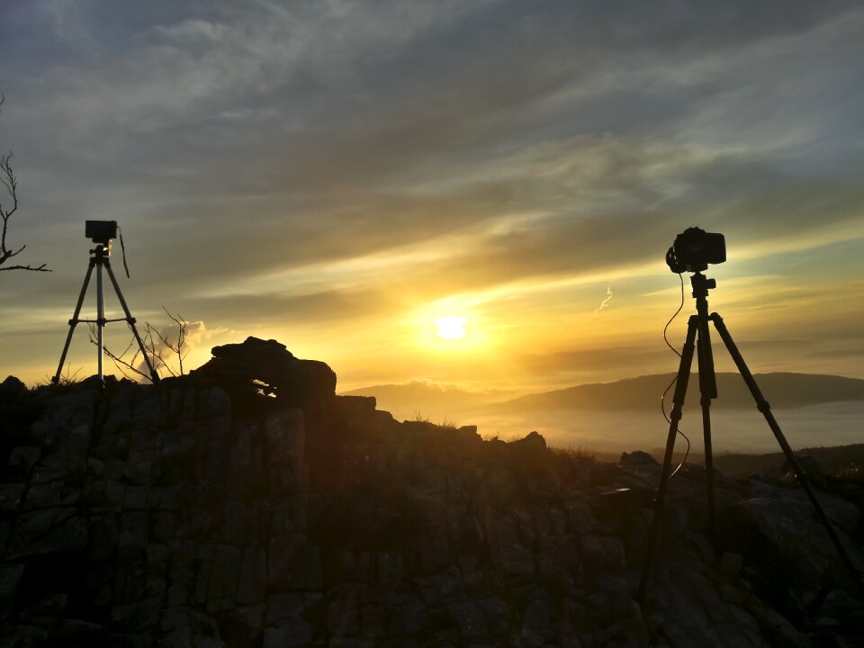 Sunrise recording time-lapse recording