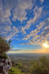 Mountain clouds sunset photo