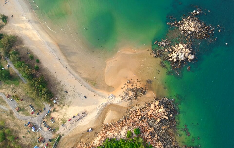 Dji spark aerial view